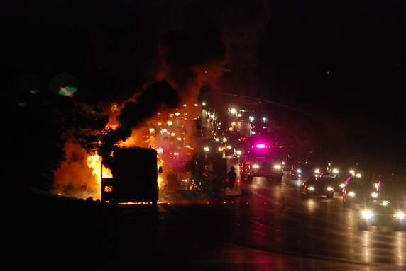 Bus Fire - GSP North 09/30/08